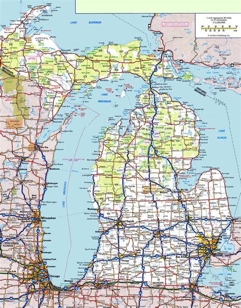 Map of Michigan .